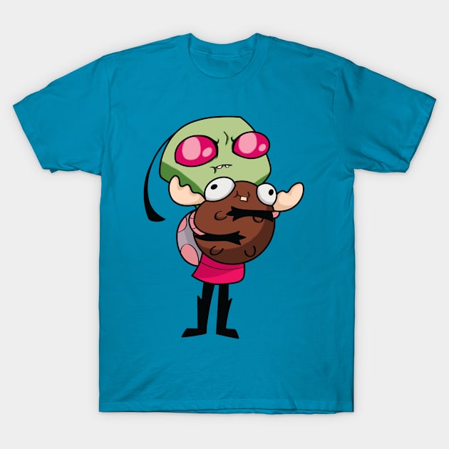 Invader Zim: Zim & Mini Moose T-Shirt by V.A. Fox Designs